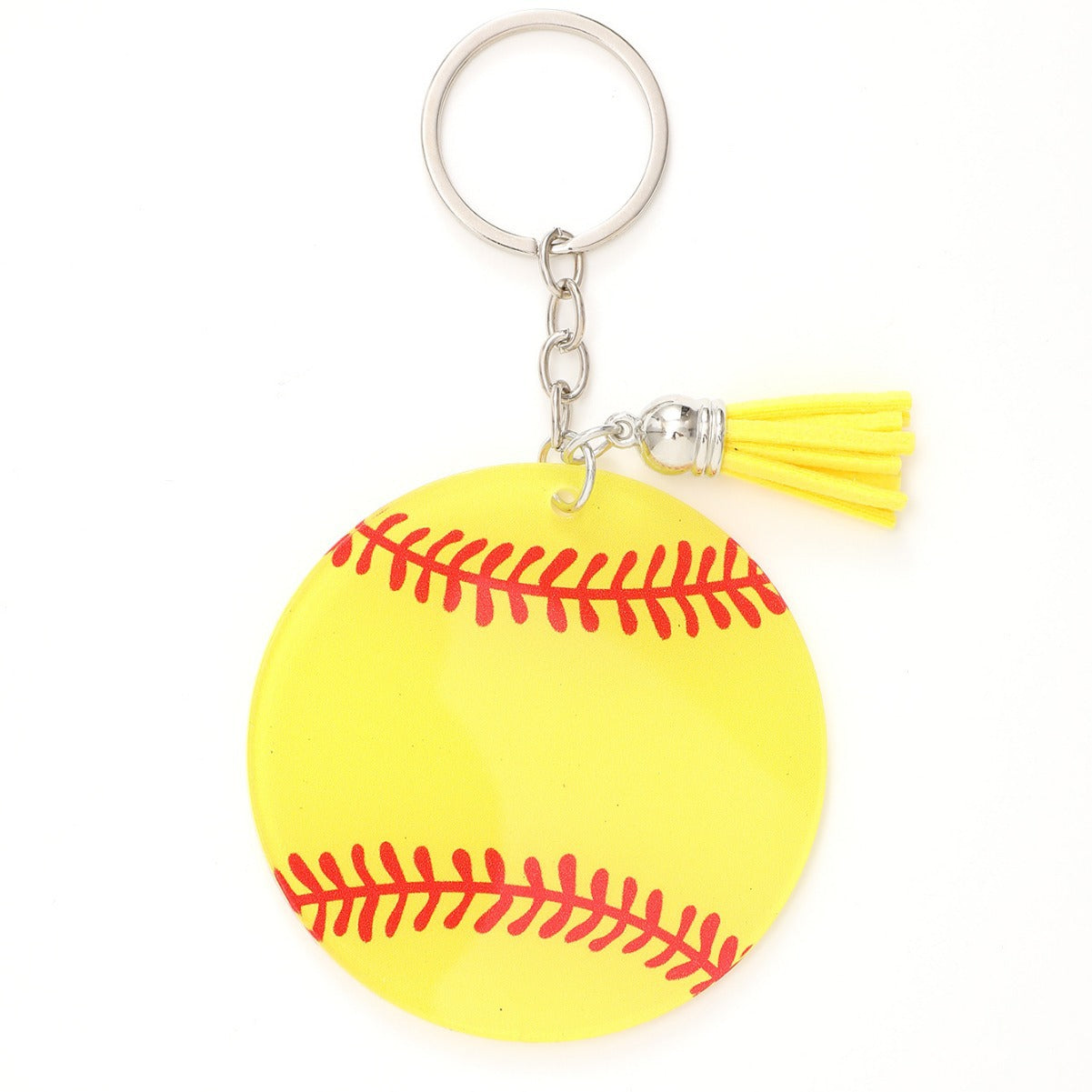 Wholesale Sports Style Baseball Acrylic Tassel Keychain
